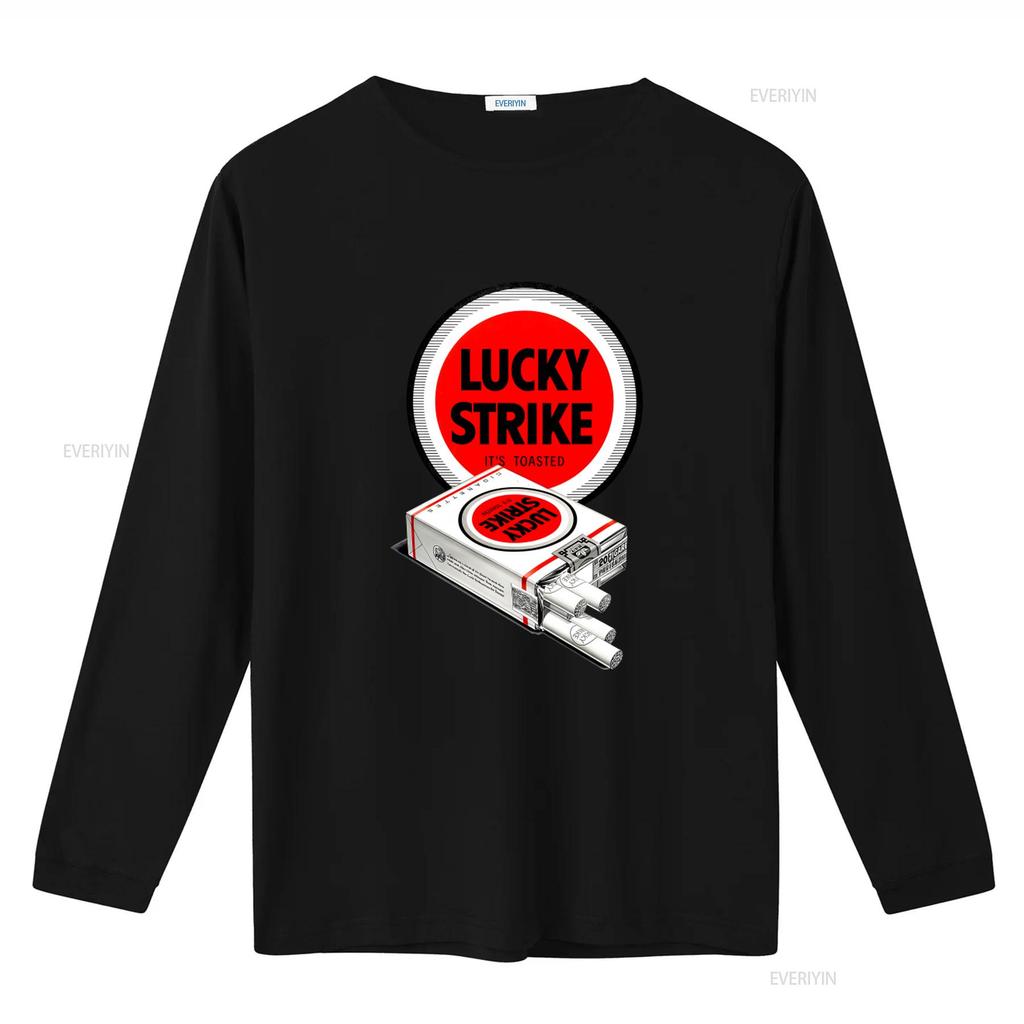 Lucky Strike Cigarettes Retro Inspired T Shirt for Vintage Print Fashion Vintage Washed Graphic Soft Casual Unisex Comfortable