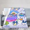 Cartoon Cute Tamagotchis Blanket Fleece Spring Autumn Multi-function Super Warm Throw Blankets for Sofa Car Bedspreads