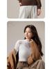 2025 Autumn Women's Slim Lace Modal Long Sleeve Base Layer Tee
