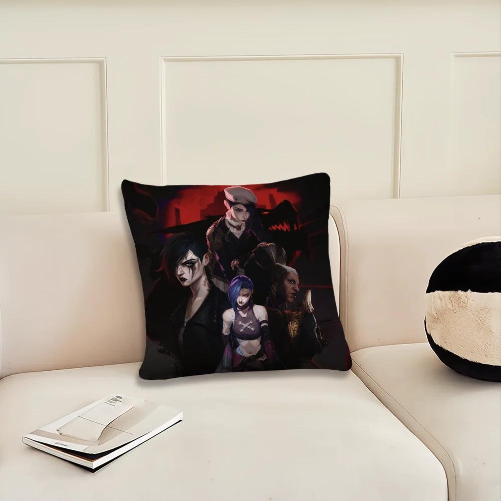 Cartoon A-Arcane Season 2 Vi J-Jinx Decoration Room Home Sofa living Office Car Nordic Simplicity Pillow Cover