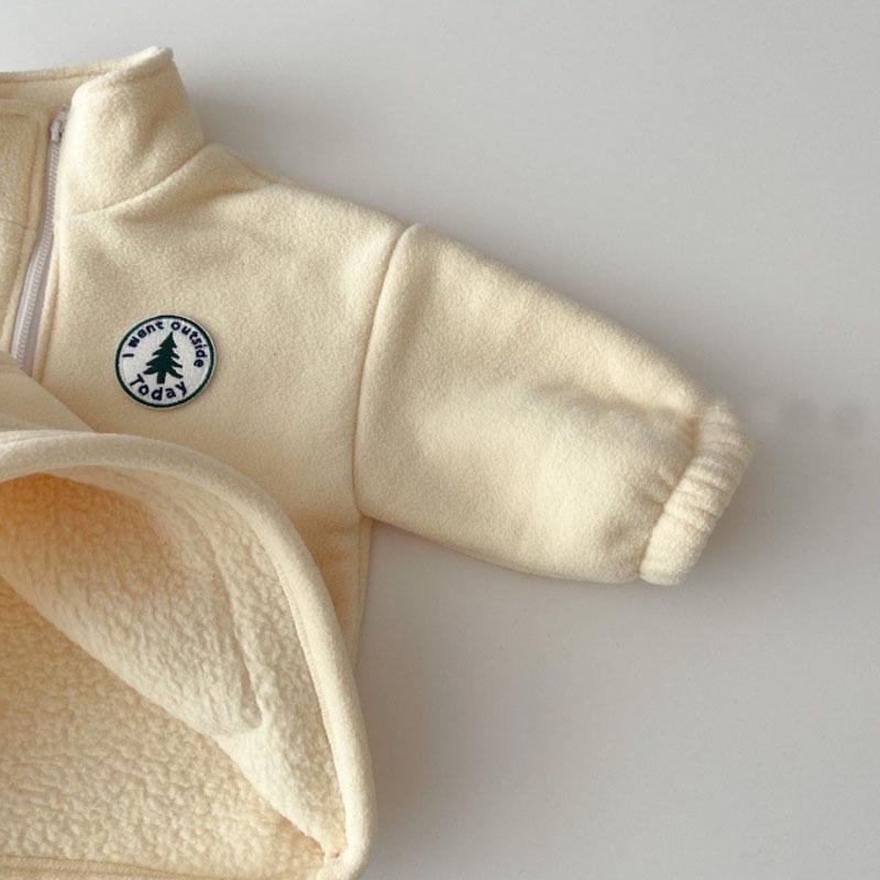 Ensemble Sweat-shirt et Pantalon d'Hiver Molletonné Doublé Polaire pour Bébé et Tout-Petit Style Coréen - Épais, Tendance, Ensemble Deux Pièces à Col Haut