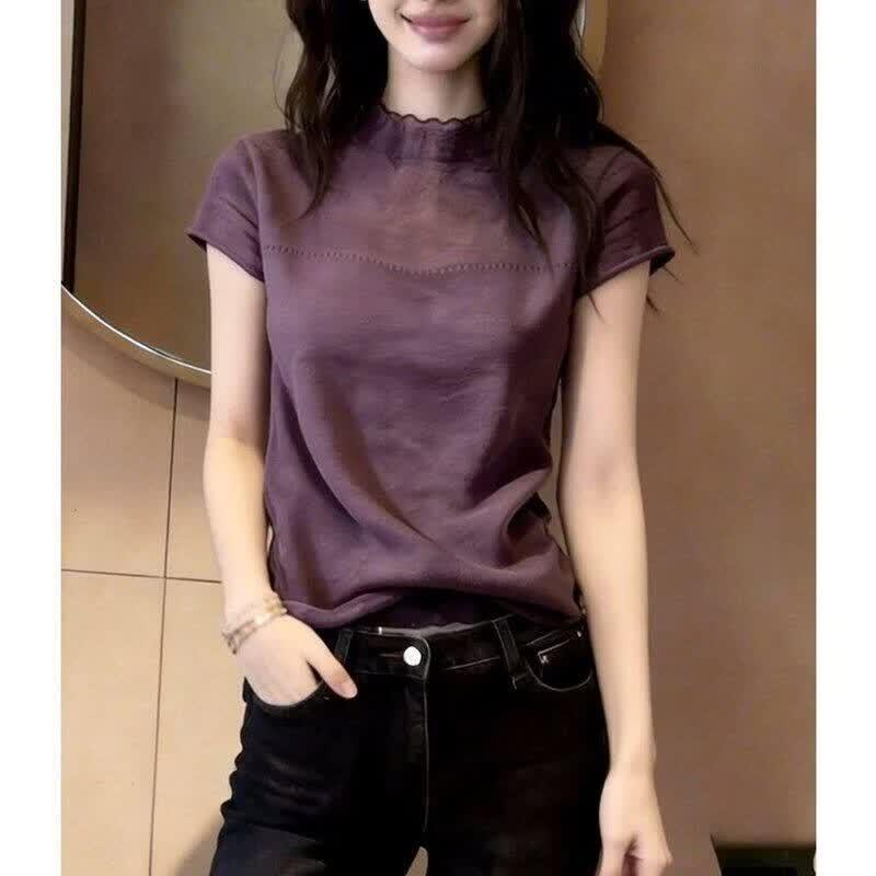 La Chapelle Women's Slim-Fit Short-Sleeved T-Shirt