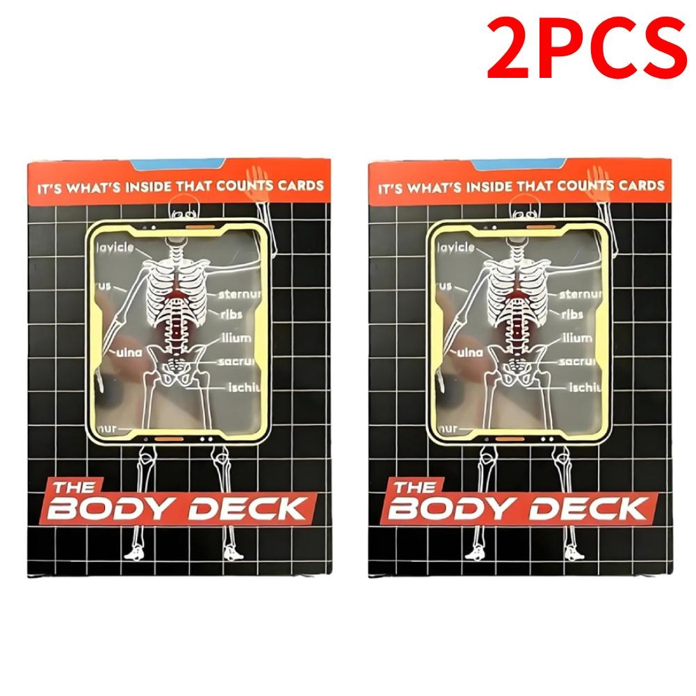 Игральные карты Анатомия человека Игральные карты Срез тела Игральные Смешные Прозрачные Откройте Чудеса Тела Колода для студента-медика