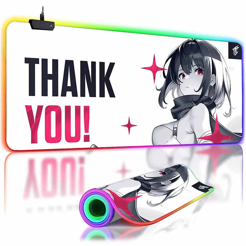 Anime Mask Girl Mouse Pad Yuki Aim Large Mouse Mat E-Sports Gamer Desk Pads Non-Slip Rubber Premium Mouse Pad XXL Keyboard Mats