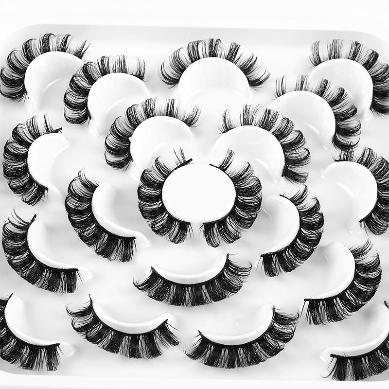 Dd Chemical Fiber Curled False Eyelashes 10 Pairs Of Thick Natural Grafted Eyelashes
