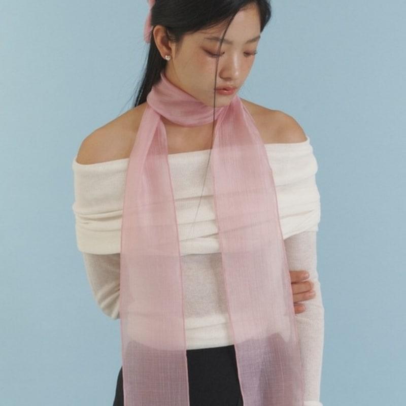 

LOVE ME MONSTER Love Sheer Long Scarf_PK PINK
