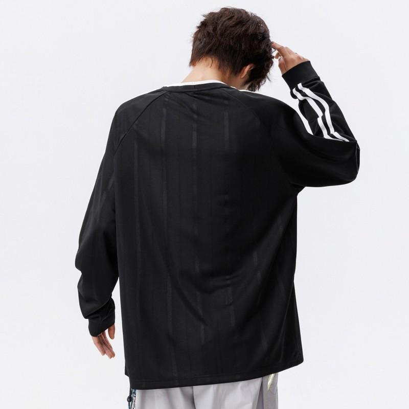 Mens Long Sleeve V-Neck T-Shirt Outdoor Color Block Sports Casual Pullover 2026