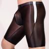Mens Sheer Bermuda Shorts Bulge Pouch Contrast Trim Stretchy Fitness Nightwear Loungewear