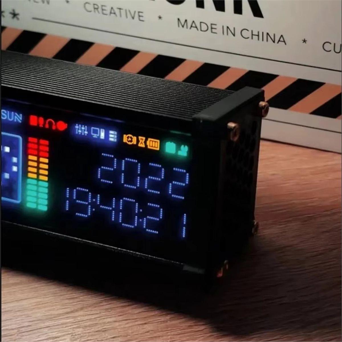 

2026 New DIY Desktop Ornament WFD Electronic Clock Retro Electronic Fluorescent Tube LED Dot Matrix Clock Gift China Mainland