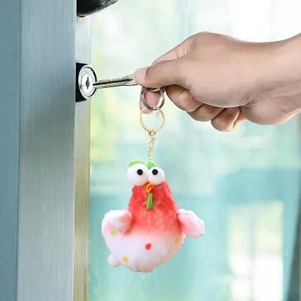 Adorable Plush Animal Keychain Soft Toy for Backpack Decoration