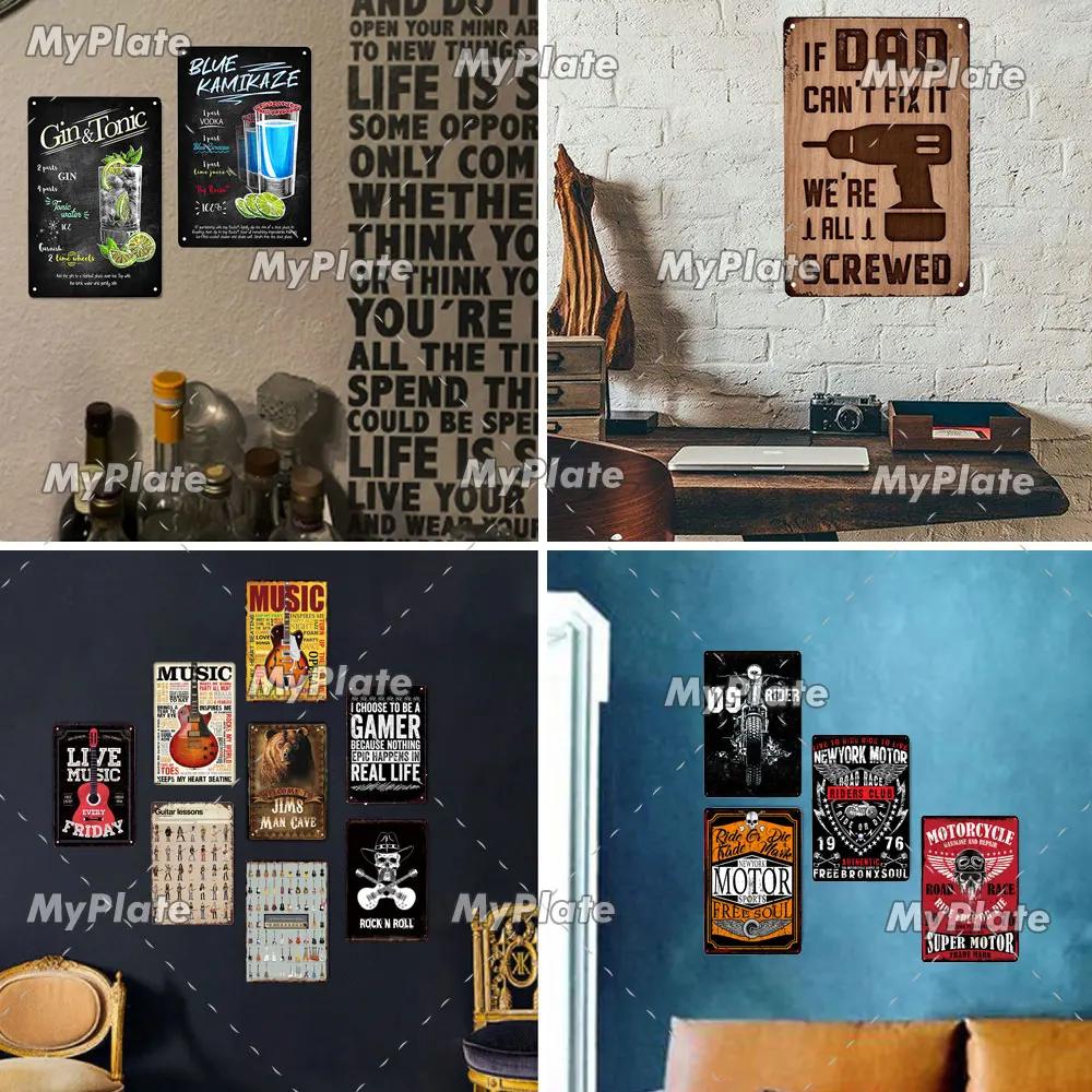 BARBER Tin Sign Metal Sign Retro Plaque Home Decor Metal Vintage Man Cave Bar Pub Club Home Wall Decoration