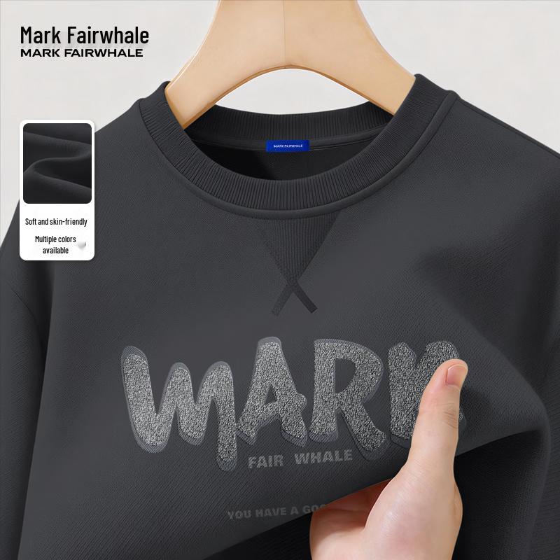 MARK FAIRWHALE Men s American Style Graphic Crewneck Sweatshirt L