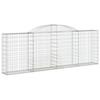 Vidaxl Kosze Gabionowe, 15 Szt, 300X30X100/120Cm, Galwanizowane Żelazo