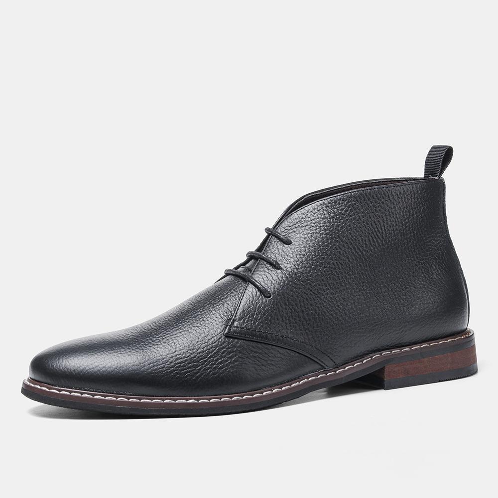 Men's Boots Genuine Leather Men's Ankle Boots Brand Quality Chelsea Boots for Men