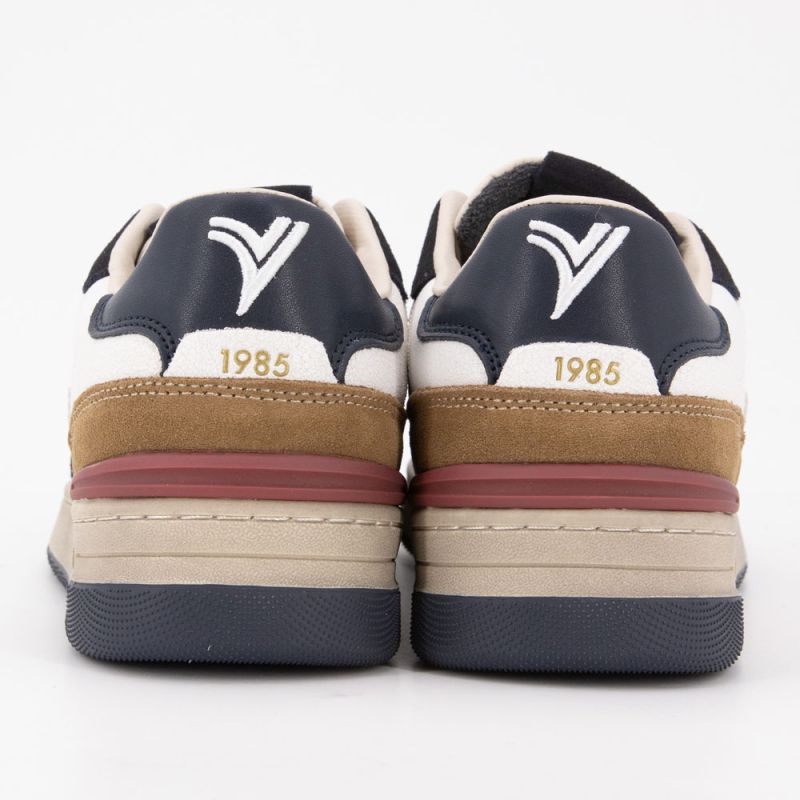 Navy Blue Sneakers In Cowhide C80 Amber Sole Men VICTORIA