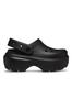 Crocs Saboty Unisex Stomp Clog na platformie, Czarny, Rozmiar 38-39, Wygodne i antypoślizgowe