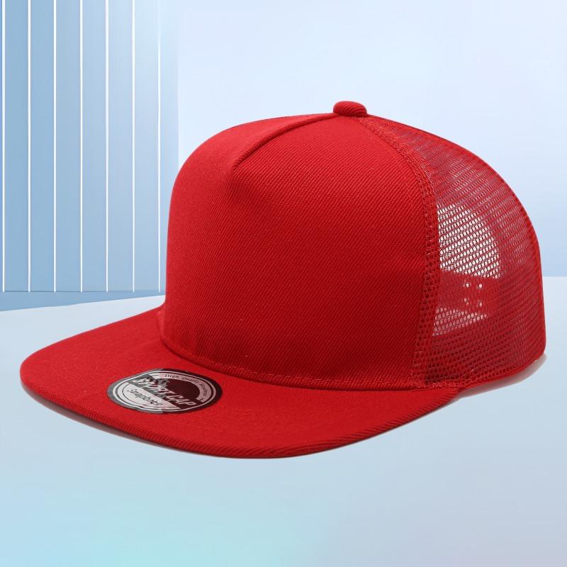 Outdoor sunshade sun protection hat men's casual baseball cap women's summer flat-brimmed mesh hat embroidery