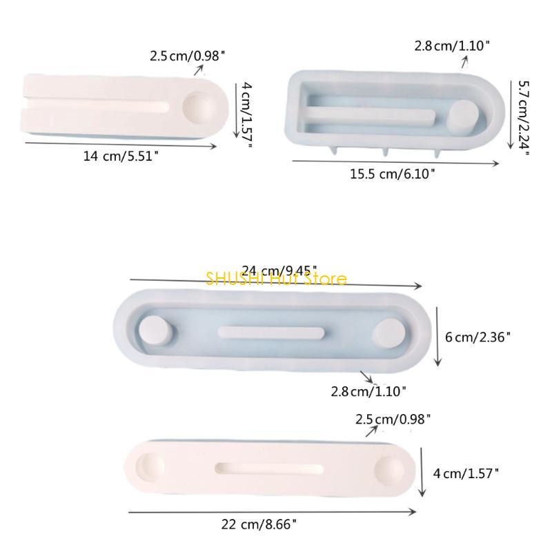 Cements 1/2Holes Candlesticks Silicone Molds Decorative Concrete Holder Making Tool for Bedroom Party Supplies D57B