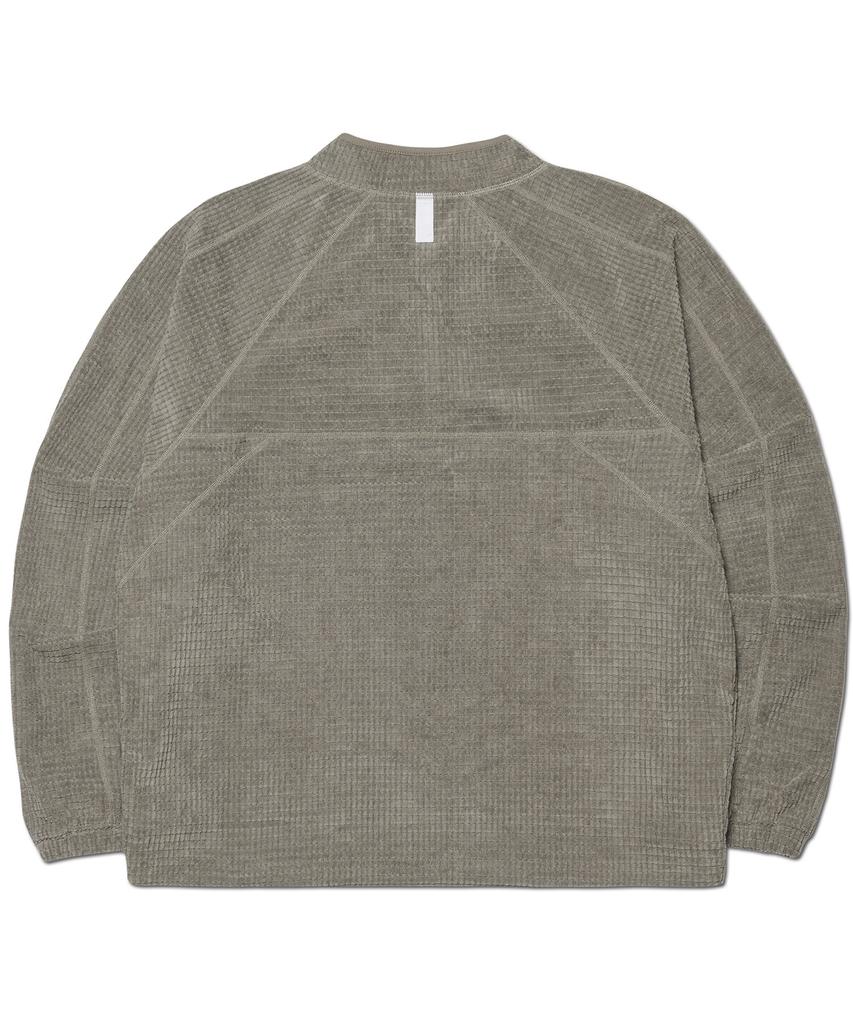 Nomaenyueol Heavy Waffle Half Zip-Up - Gray