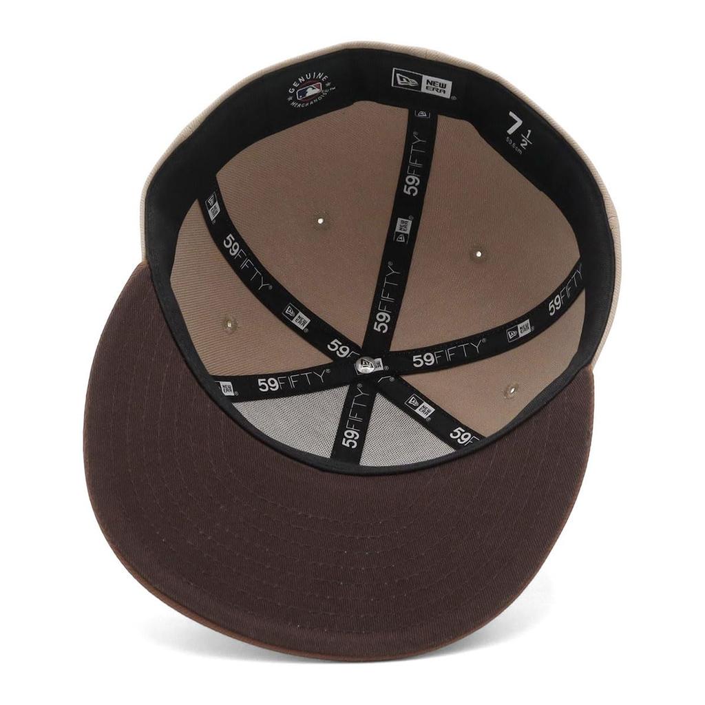 New Era 59FIFTY Cap MLB Los Angeles Dodgers 2-Tone Mocha Mousse Ash Brown Baseball Cap Unisex Size 8