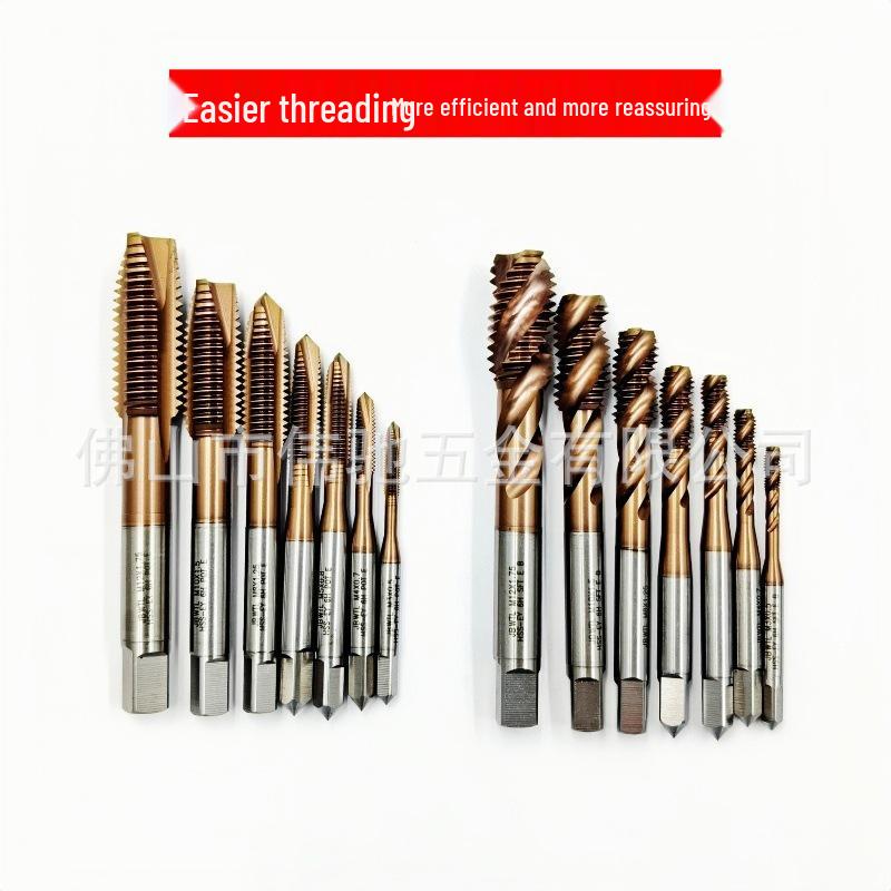 High Hardness Nano Bronze Coated Cobalt Machine Tap Tip Spiral Stainless Steel Tapping Screw M34