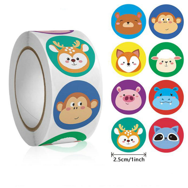 Wholesale New Kids' Motivational Stickers Cute Animal Reward Sticker Friendly Campus Office Classification Self-Adhesive Labe