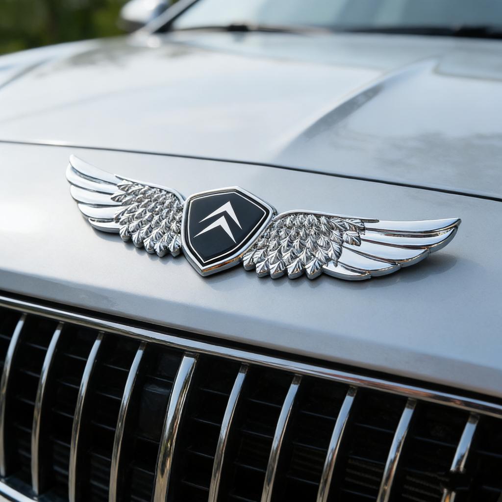 ASW1 Car Front Trunk Side Wings Badge Sticker Emblem for Citroen C1 C3 C4 C5 DS3 DS4 DS5 Berlingo Jumpy C-ELYSEE Cactus Accessories