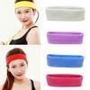 Outdoor Sport Sweatband Headband Yoga Gym Unisex Stretch Solid Color Hair Band