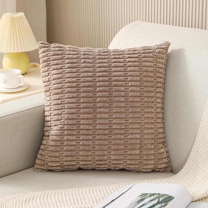 Corduroy Pillowcase Nordic Solid Color Simple Square Cushion Home Sofa Bedside Decorative Pillowcase