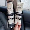 New Cute Cartoon Panda Car Seat Belt Cover Four Season Universal Soft Puff Material Auto Safety Shoulder Pad Car Decoration