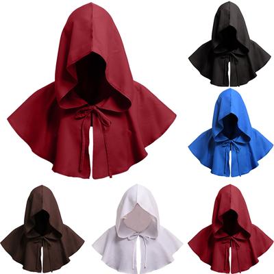 Men's And Women's Halloween Costumes Grim Short Shawl Hooded Lace-up Hat