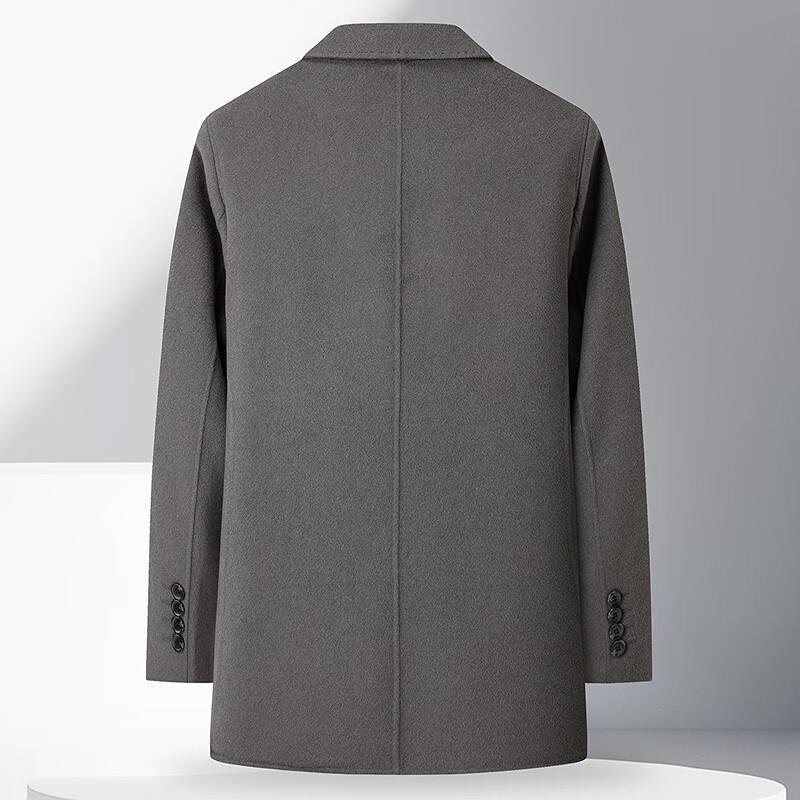 FAPAI Men's Merino Wool Blazer Collar Overcoat