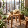 Pinyunxuan Wooden Stool, Small Stool Made of Solid Rubberwood, Suitable for Adults and Children, Fashionable Colors, Very Suitable for Bedrooms, Bathr