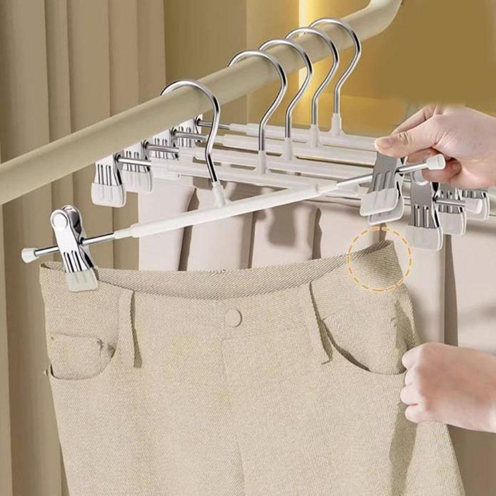 20Pcs Anti-slip Skirts Rack Clip Stainless Steel Clothes Hanger Closets Storage Organizer  Wardrobe