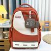 Unisex Trendy Color Block Large Capacity Scratch-Resistant Versatile Student Backpack