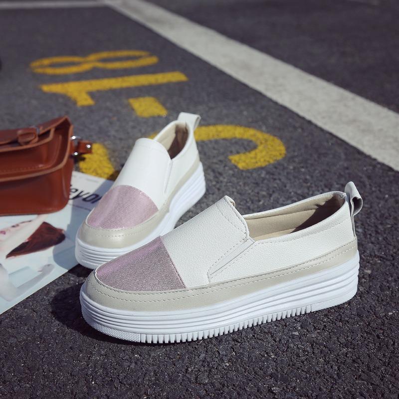 Bílé boty Všestranné boty s plochou podrážkou