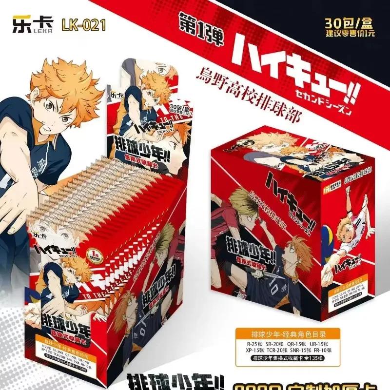 New Haikyuu Booster Box Cards Hinata Shoyo Kageyama Tobio Tsukishima Hotaru LR GMR Anime Character Collection Cards Toys Gifts