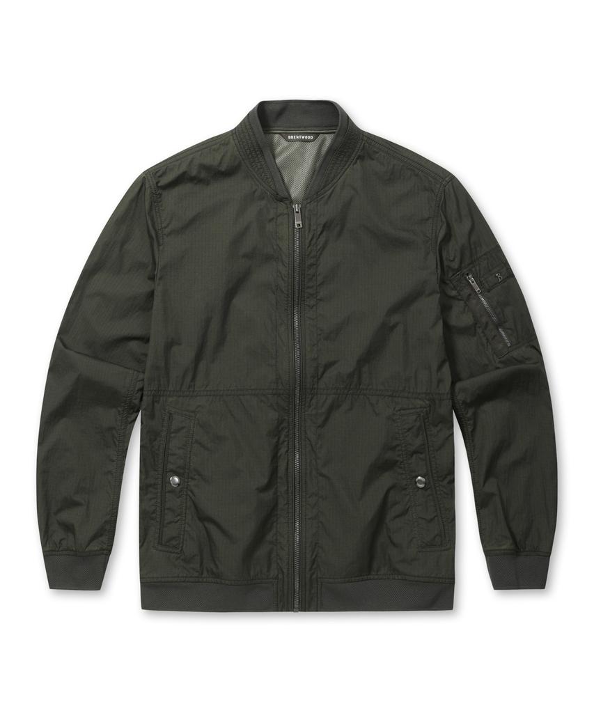 Brentwood [Bristol] Pigment Washed Rib Knit Bomber Bruam25453Khx