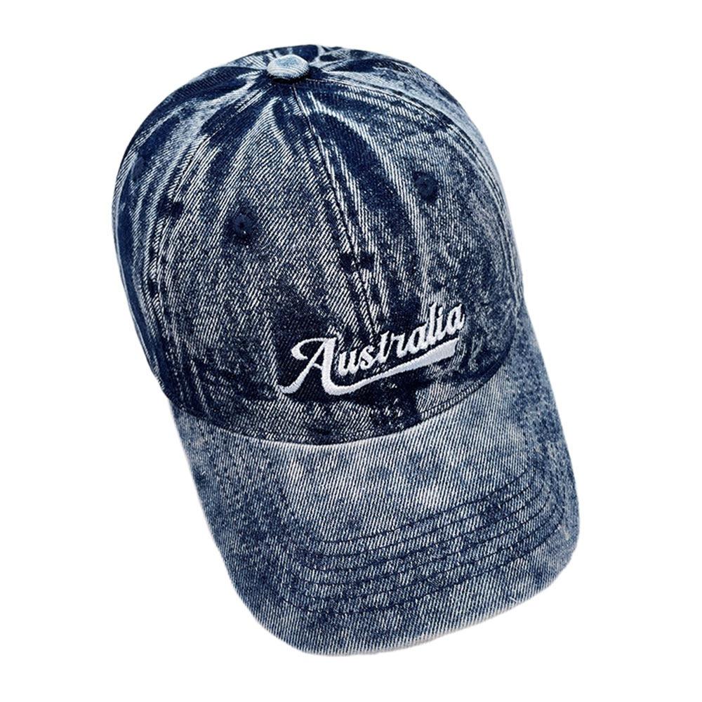 

Cool Letter Embroidery Women Men Caps Breathable Long Brimmed Baseball Cap Adjustable Street Trend Hat Casual Wear темно-синий