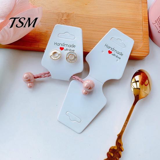 Necklace Packaging Cards 100/200 Pcs Bracelet Display Self-Adhesive Jewelry Selling Card Kraft Paper Tags Keychain Hanging Displays for Chokers