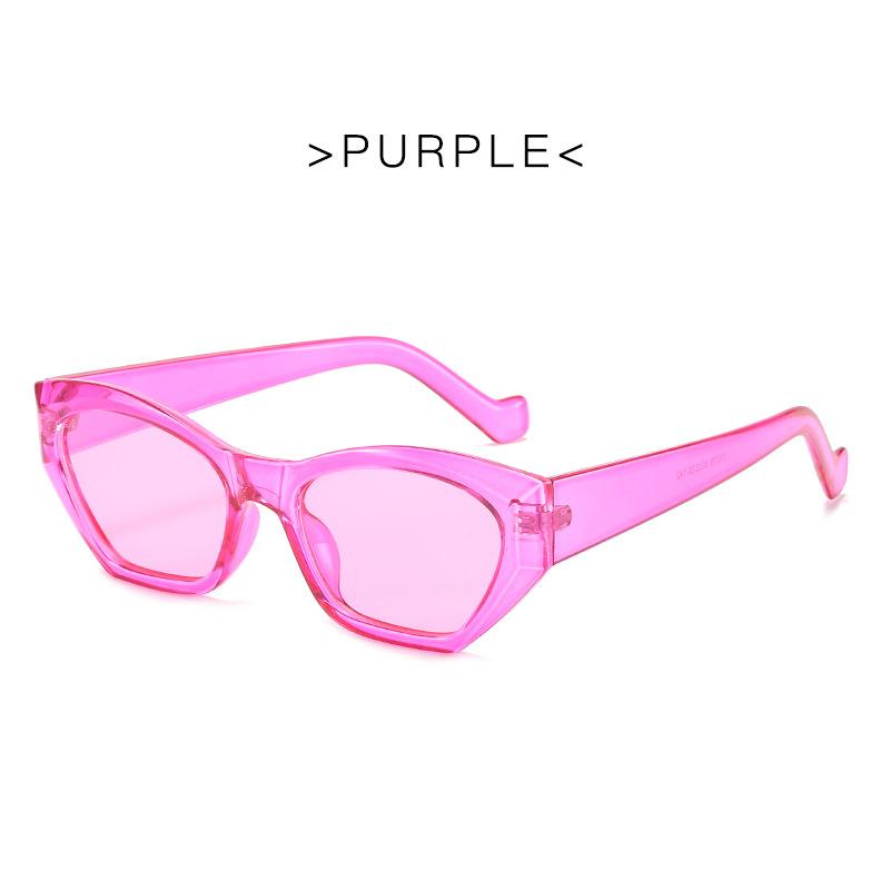 

Fashion Cat Eye Irregular Sunglasses Women Vintage Clear Candy Color Eyewear Girl Trending Polygon Sun Glasses Shades Uv400 only 1pcs sunglasses