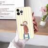 Cute C-Curious G-George Monkey for iPhone 17 16 15 14 13 12 11 Pro Max Plus Transparent Soft TPU Phone Cover