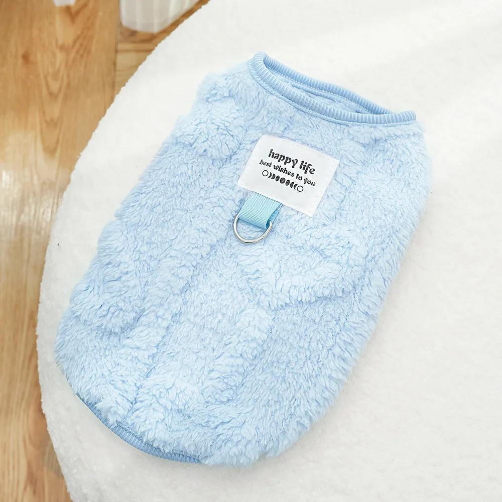 

Cute Dog Winter Clothes Warm for Small Dogs Cat Outdoor Soft Cozy Fleece Jacket Vest Coat Pet Chihuahua Yorkies Corgi Ropa Perro S синій