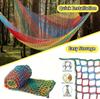 Double-Layer Playground Safety Net Durable Nylon Mesh Vibrant Color Easy Installation for Tree House Backyard Climbing Cargo