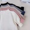 Girls' Fleece-Lined Thick Soft Base Layer Sweater - Half-High Collar for Autumn/Winter