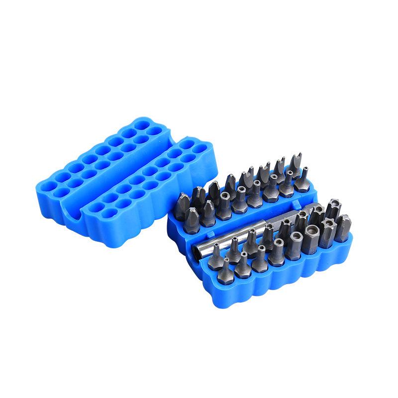 33-Piece Solid and Hollow Bit Set for Air, Electric, and Special Shape Screwdrivers