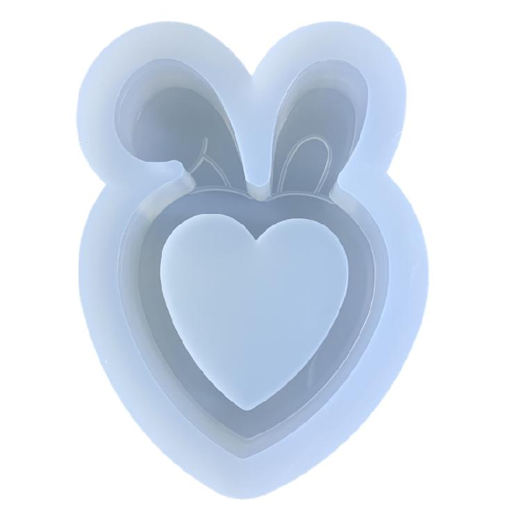 Little Rabbit Ears Keychain Mold DIY Pendant Jewelry Epoxy Resin Crafting Mold 1
