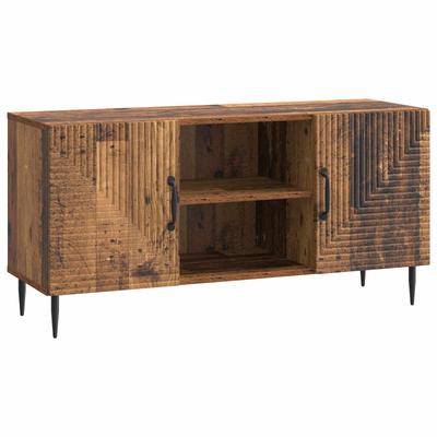 Vintage Style TV Stand Made of Reclaimed Wood 102 X 34.5 X 50 Cm Particleboard