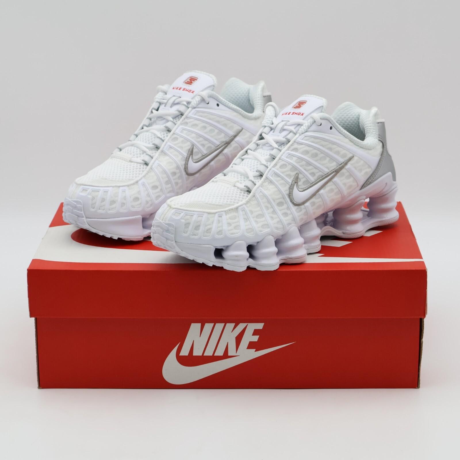 AR3566-100 Nike Shox TL Белый Макс Оранжевый Металлический Серебристый (Женский) 6.5W
