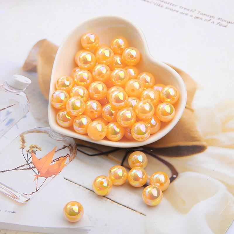 Acrylic Imitation Pearl AB Color Round Beads for DIY Jewelry Bracelets